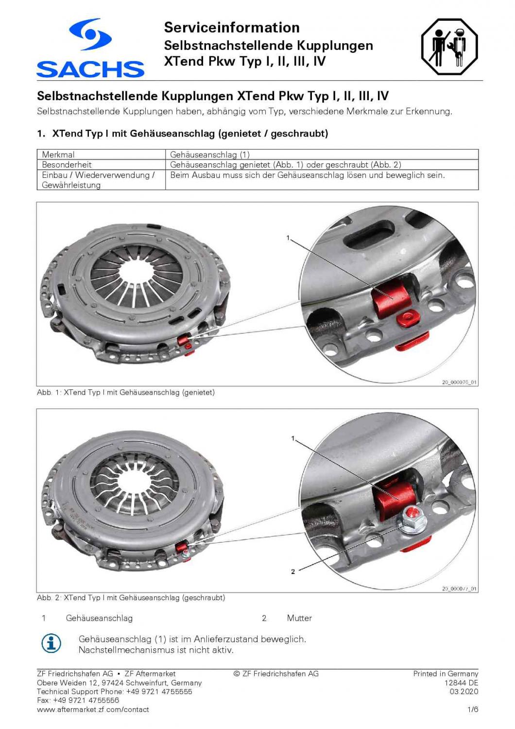 Sachs Kupplung Kupplungssatz für Ford Focus I 1.8 DI + Turbo 3000 844 101