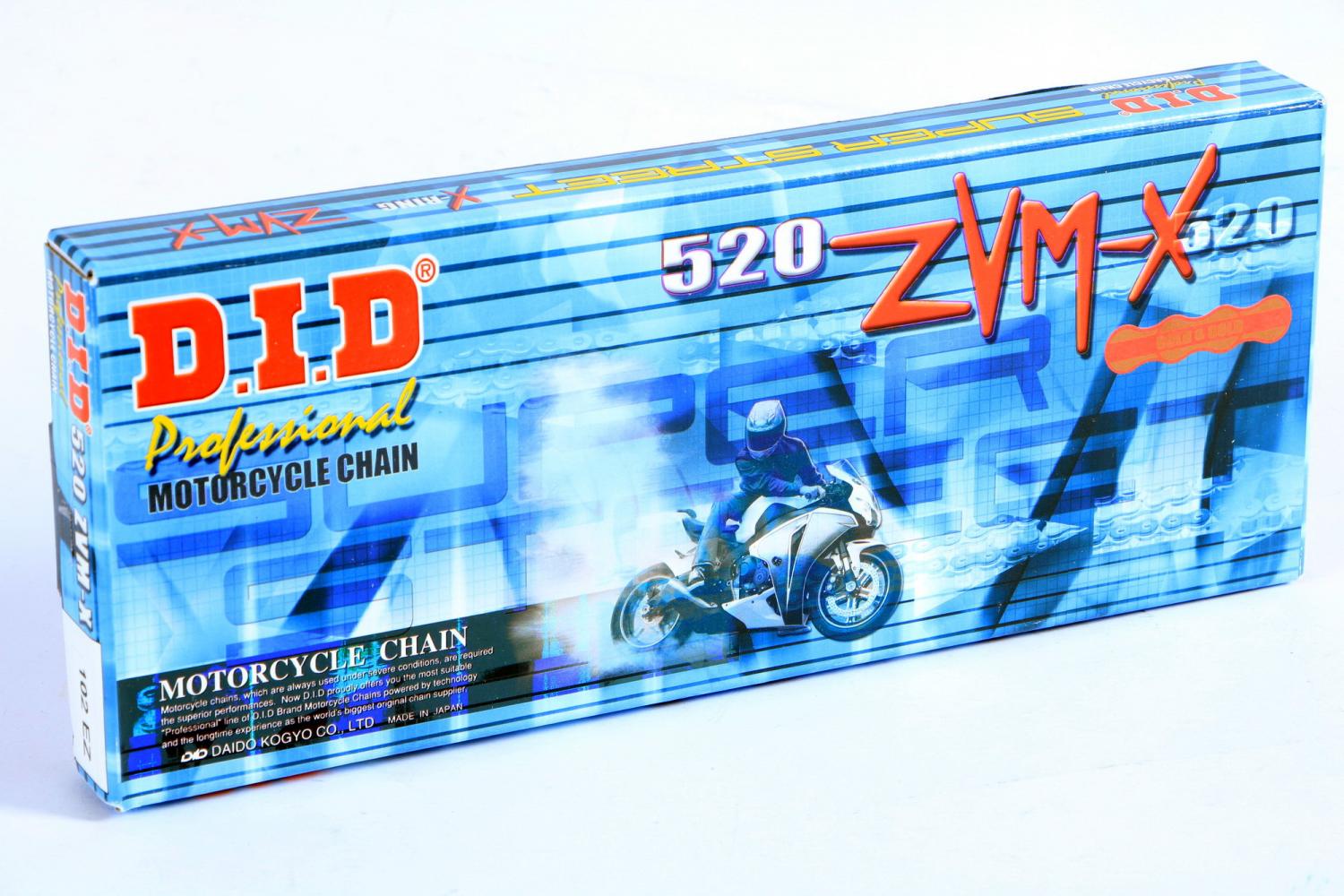DID 520 ZVM-X X-Ring Motorrad Kette Gold 102 Glieder EZ geschlossen