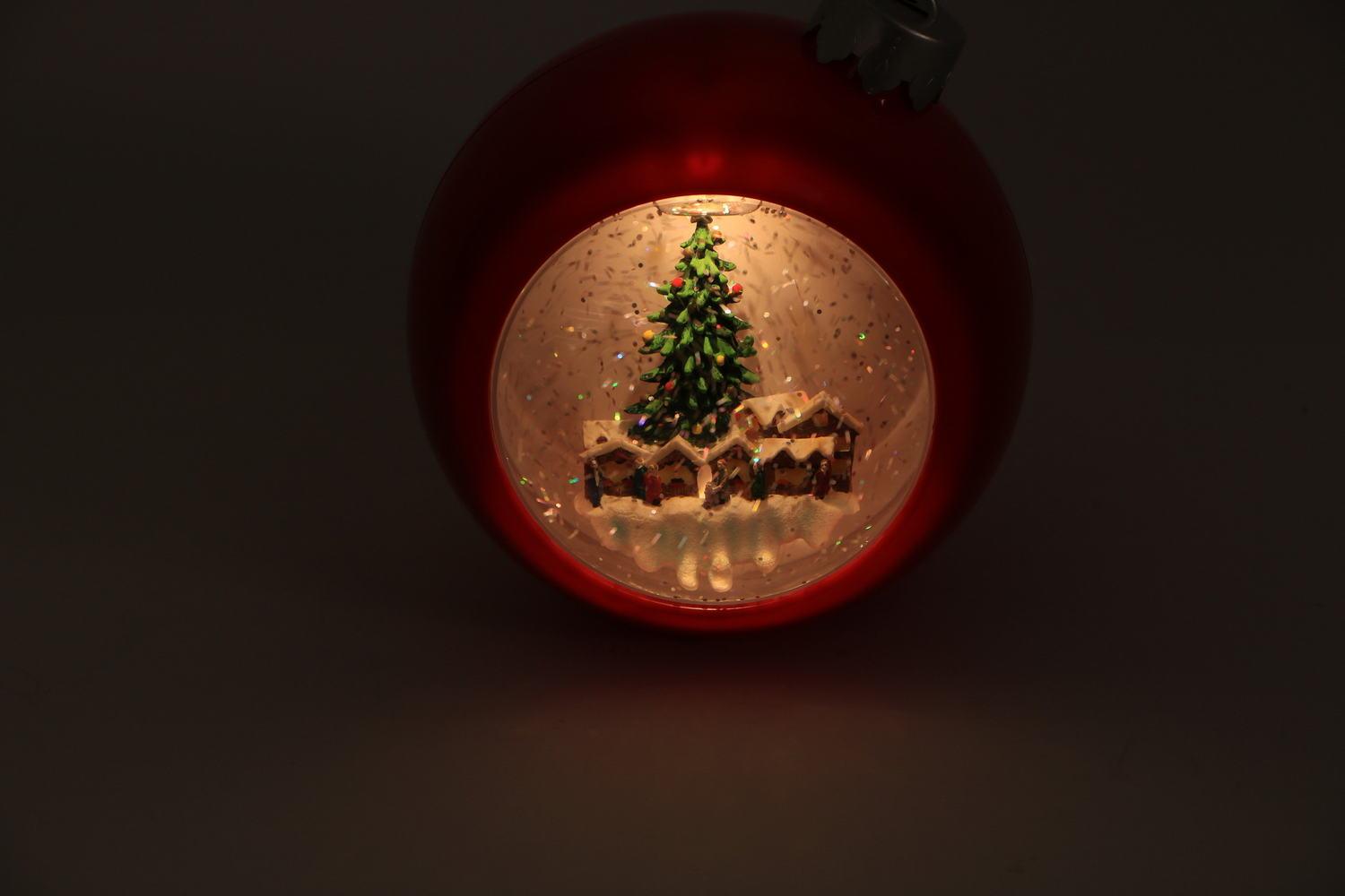 Konstsmide wassergefüllte LED Weihnachtskugel Weihnachtsdorf X-Mas Deko 4360-550