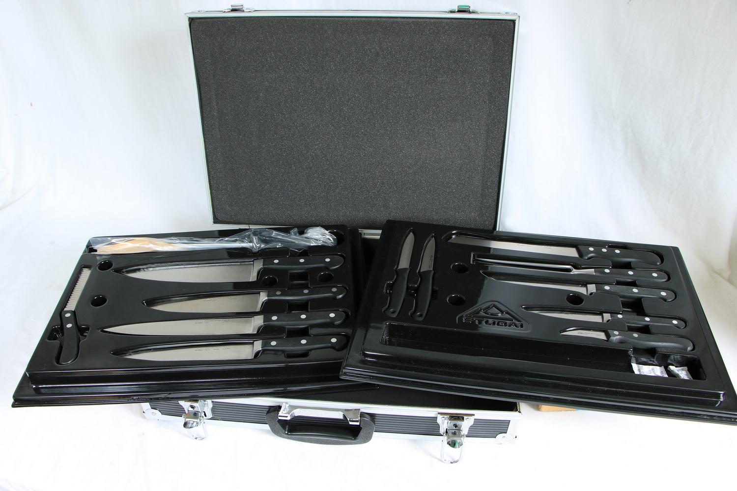 Stubai Inox Koch- Messerkoffer 13-tlg. Messer Set  + Aluminium Koffer 7656