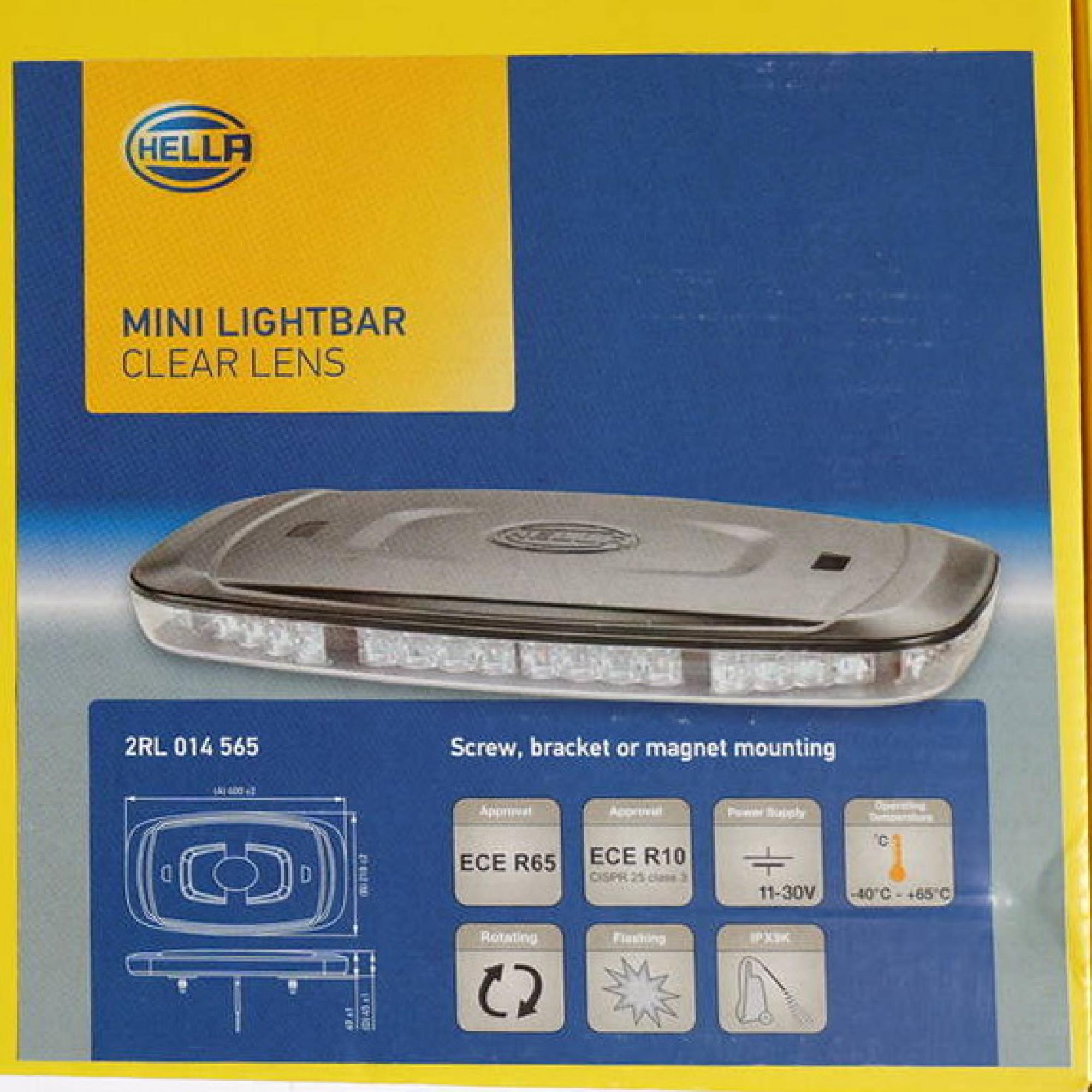 Hella LED gelb Warnleuchte Warnbalken Lichtbalken Warnsignal 2RL 014 565-001