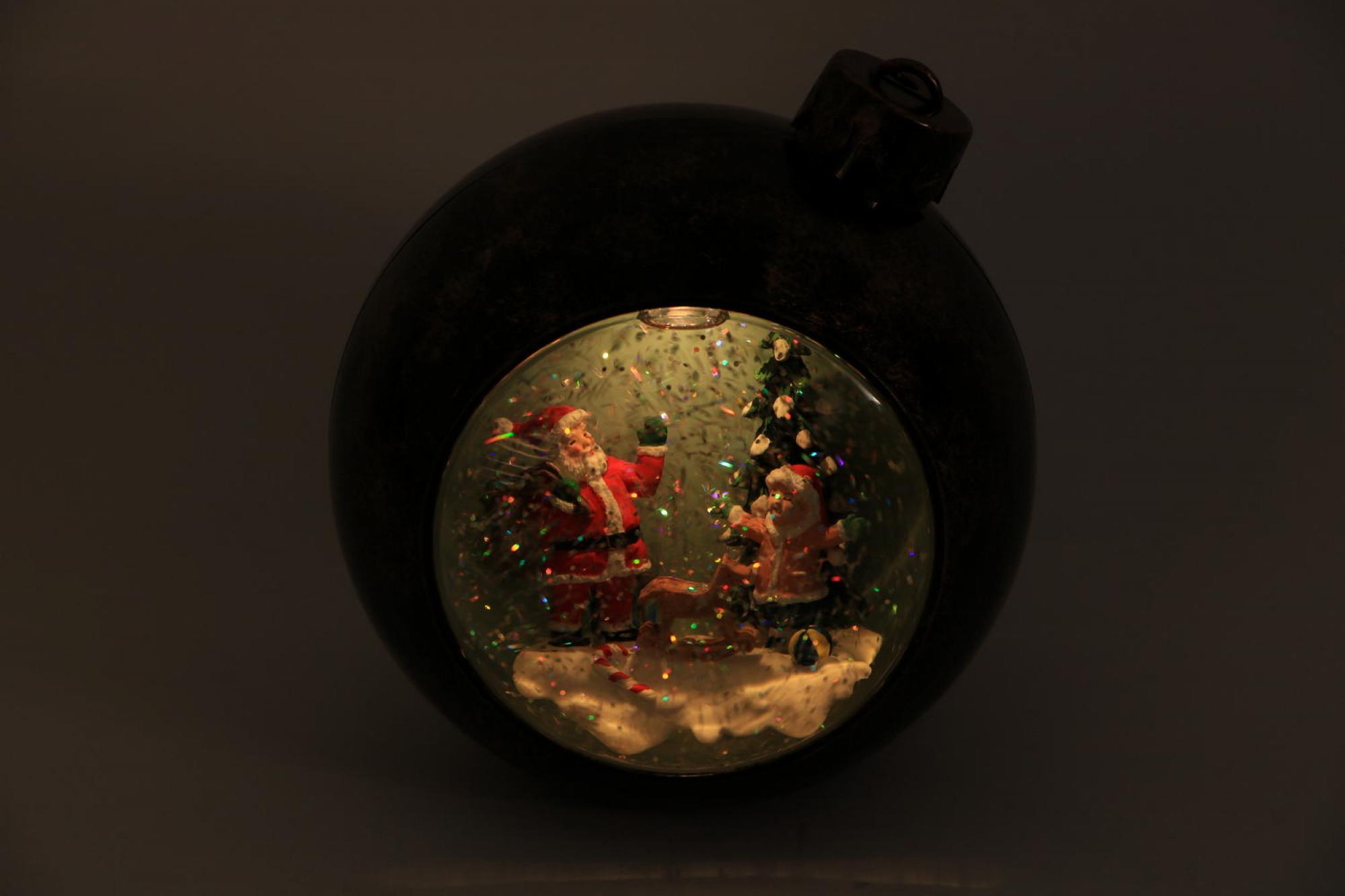 Konstsmide wassergefüllte LED Weihnachtskugel Weihnachtsmann X-Mas Deko 4362-000