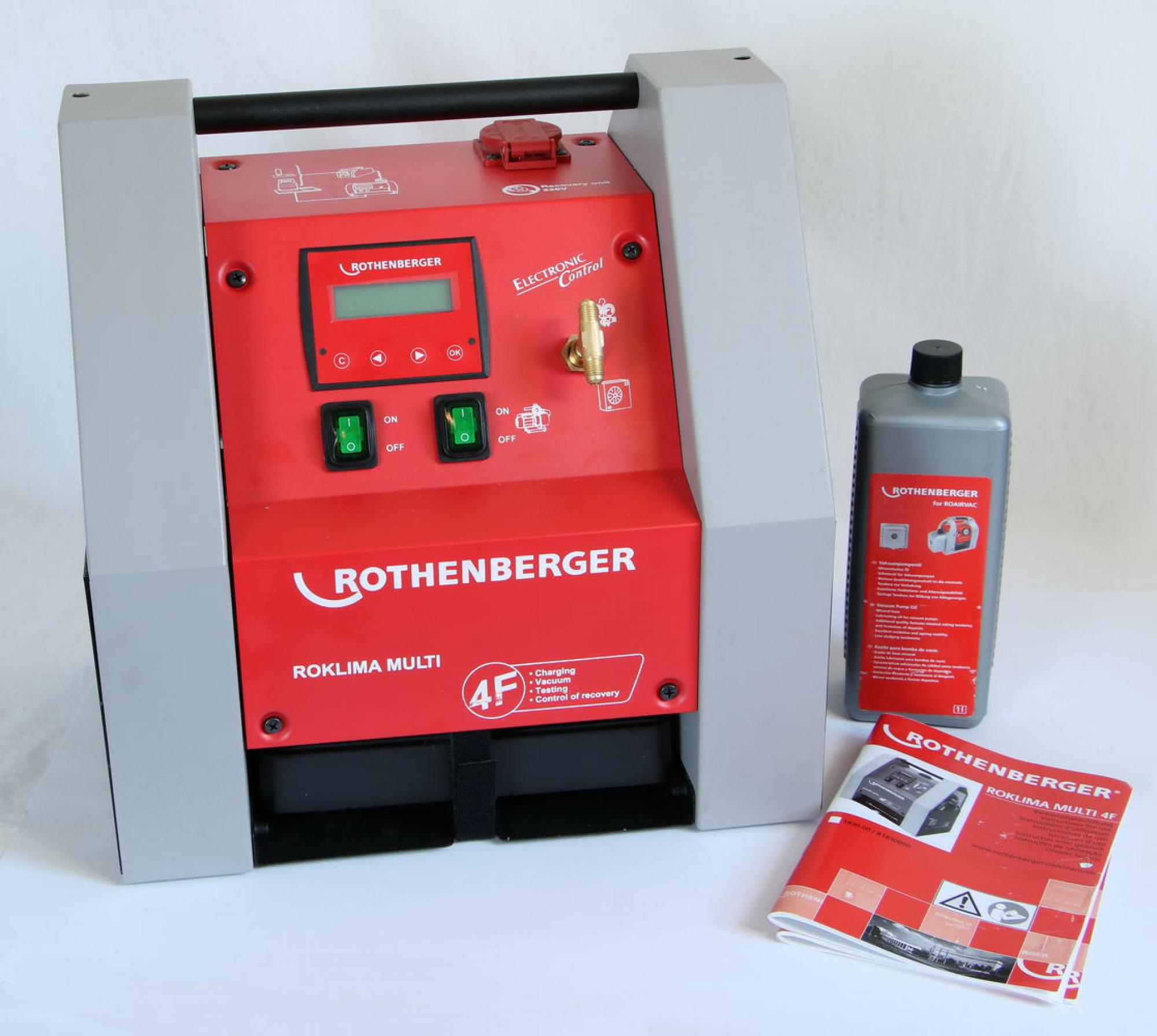 Rothenberger vollautomatisches Kälte- + Klimawartungsgerät Universalgerät Klimaanlagen Wärmepumpen Roklima Multi 4F 1000000138