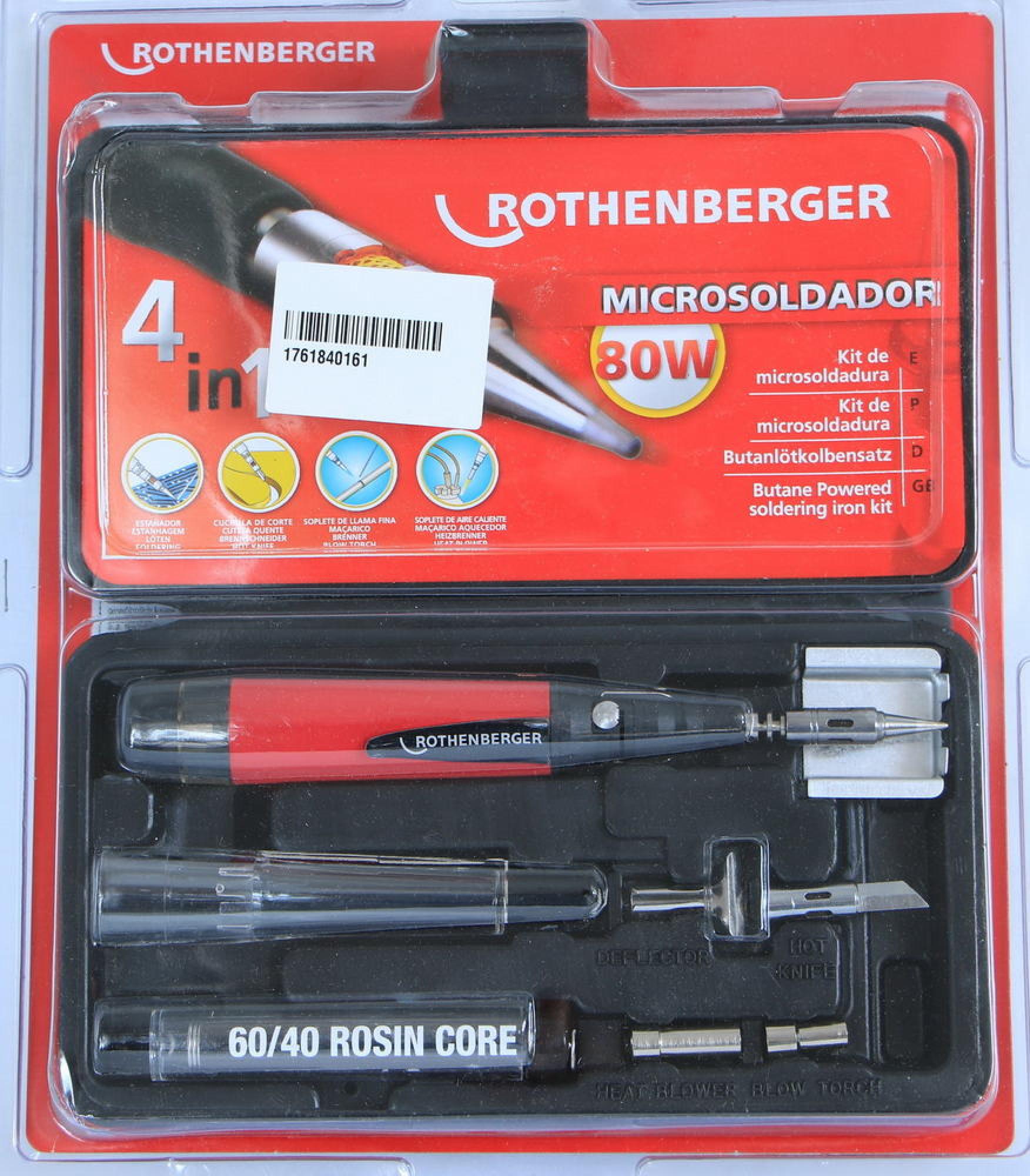 Rothenberger Butanlötkolbensatz Micro 4in1 Löten Brennschneiden Heiz-/Brenner R3.5820
