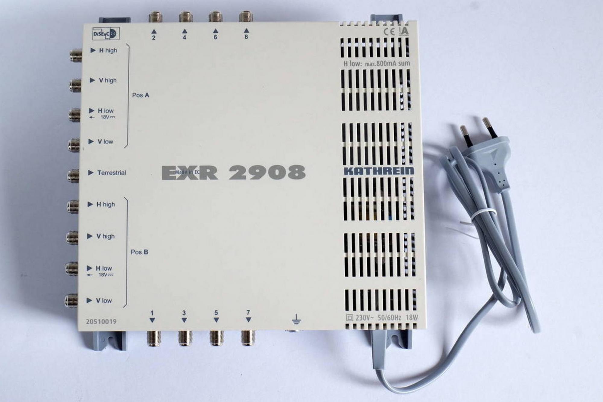 Kathrein EXR 2908 Multischalter 9/8 DVB-S2 T2 LNB SAT Satellit Verteiler 20510019