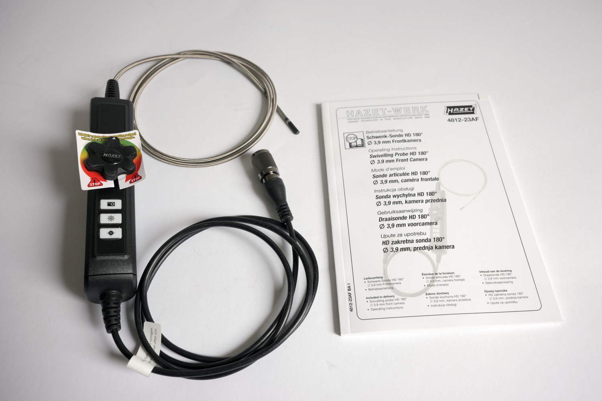 Hazet 4812-23AF 180 Grad Schwenk Sonde mit Kamera 3,9 mm für Endoskop 4812--23G 4812-11G