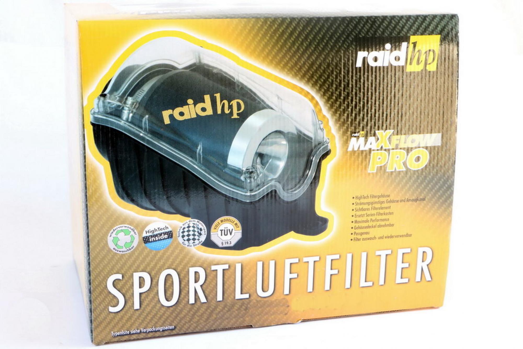 Raid HP Sportluftfilter-System MaxFlow Pro für Audi A3 +Sportback +Cabrio 1.8 TFSI 521305