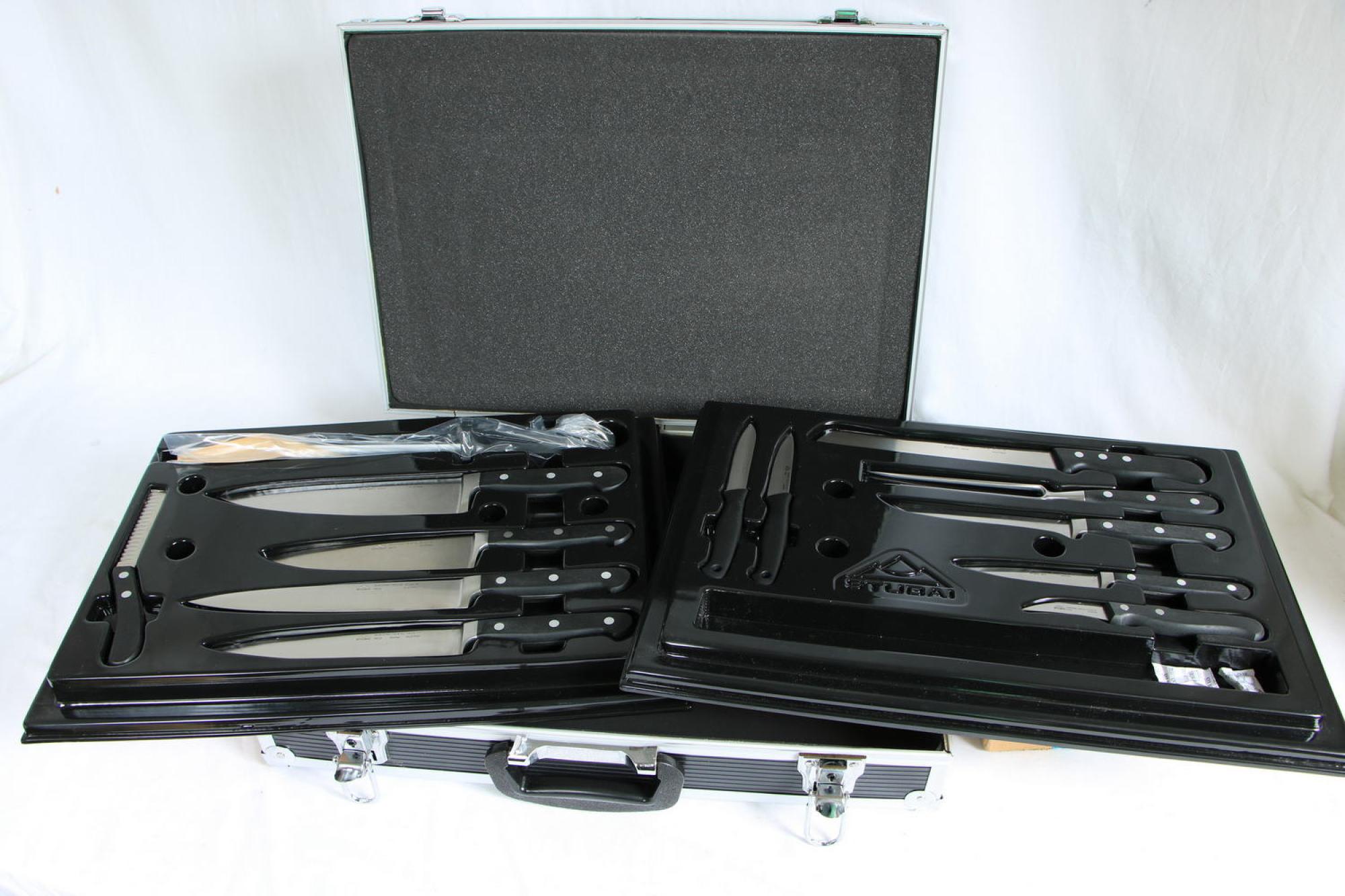 Stubai Inox Koch- Messerkoffer 13-tlg. Messer Set  + Aluminium Koffer 7656